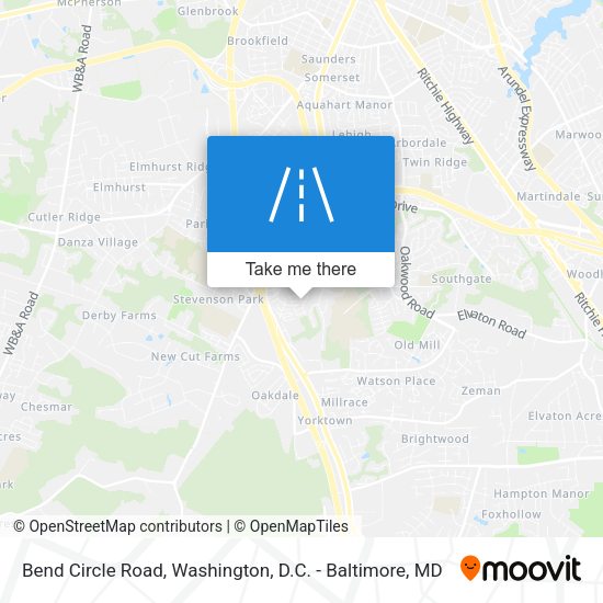 Bend Circle Road map