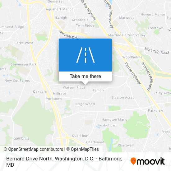 Mapa de Bernard Drive North