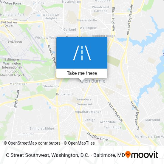 Mapa de C Street Southwest