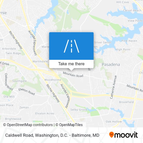 Caldwell Road map