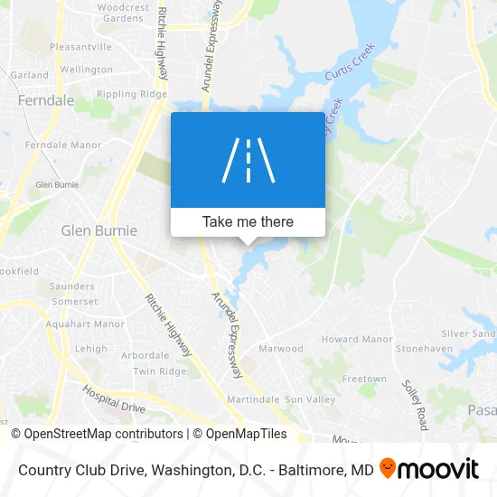 Country Club Drive map