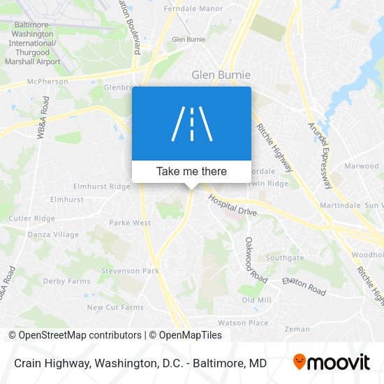 Crain Highway map