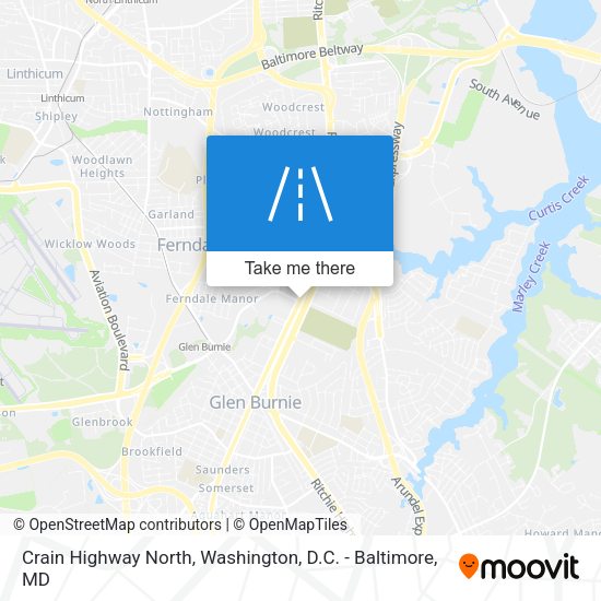Crain Highway North map