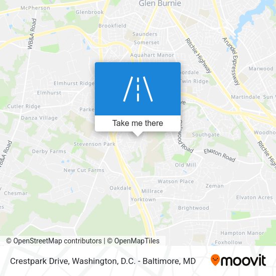 Crestpark Drive map