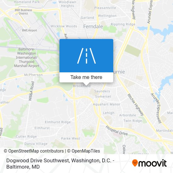 Mapa de Dogwood Drive Southwest