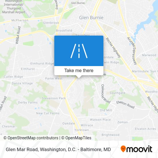 Glen Mar Road map
