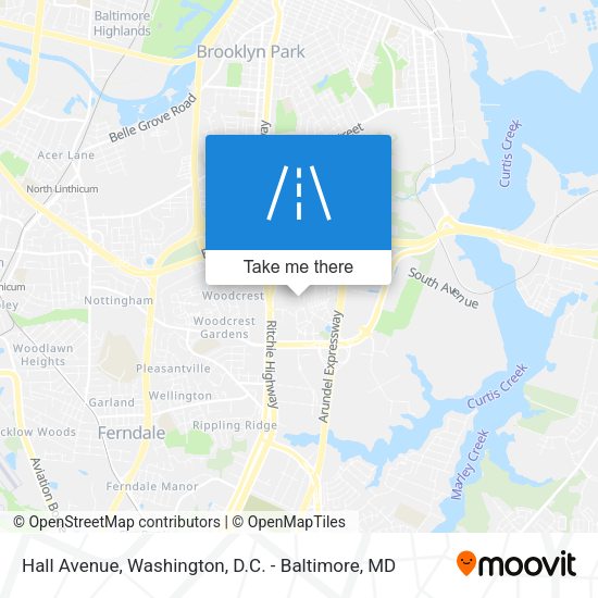 Mapa de Hall Avenue