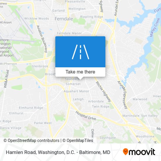Hamlen Road map