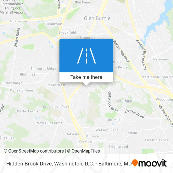 Hidden Brook Drive map