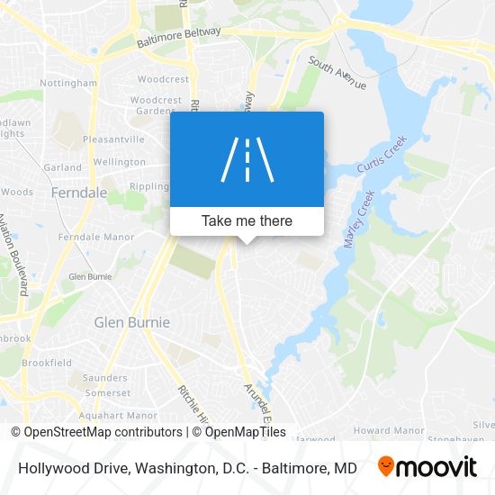Hollywood Drive map