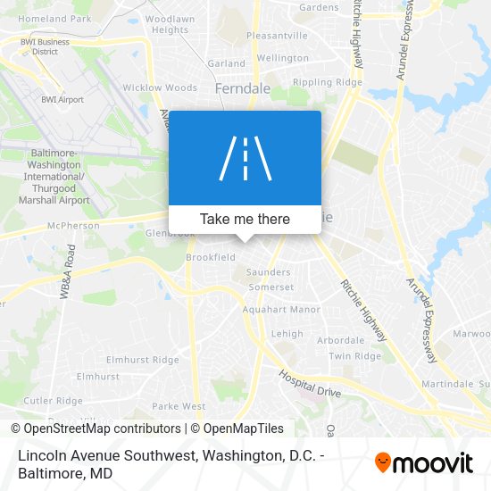 Lincoln Avenue Southwest map