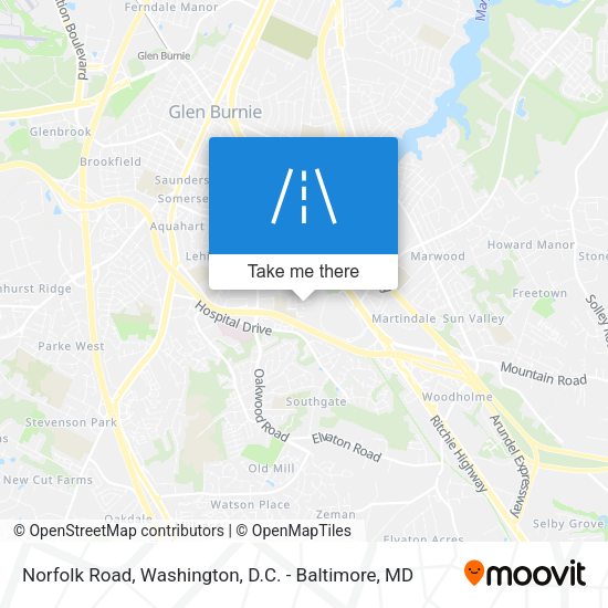 Norfolk Road map