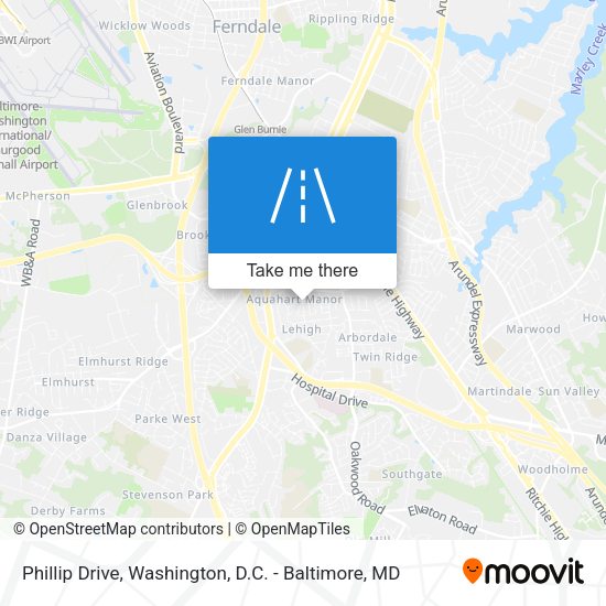 Phillip Drive map