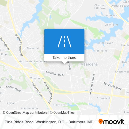 Pine Ridge Road map