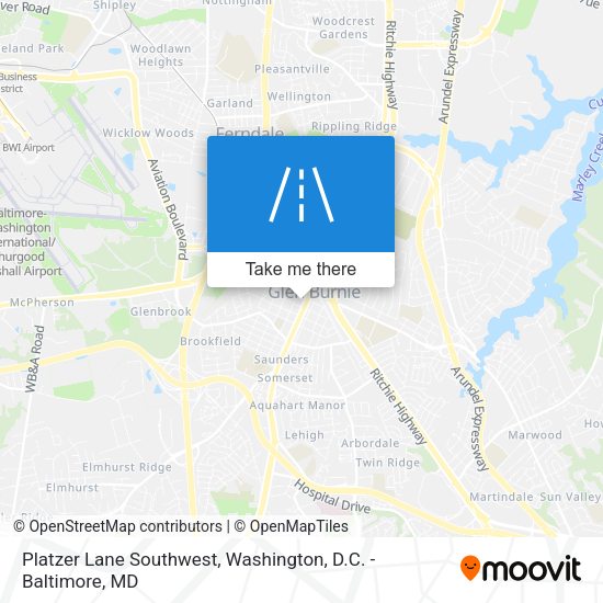 Platzer Lane Southwest map