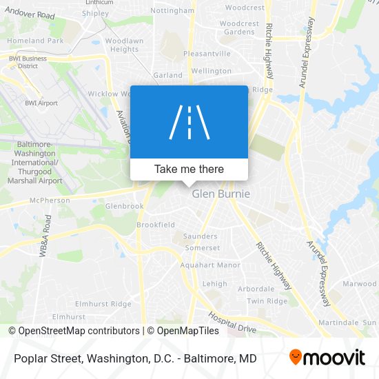 Mapa de Poplar Street