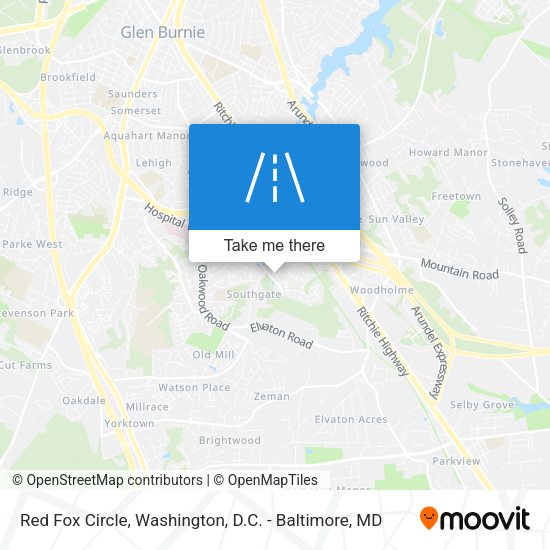 Red Fox Circle map