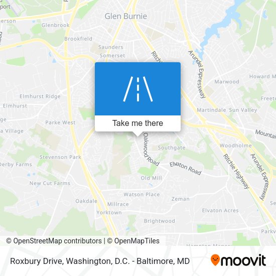 Roxbury Drive map