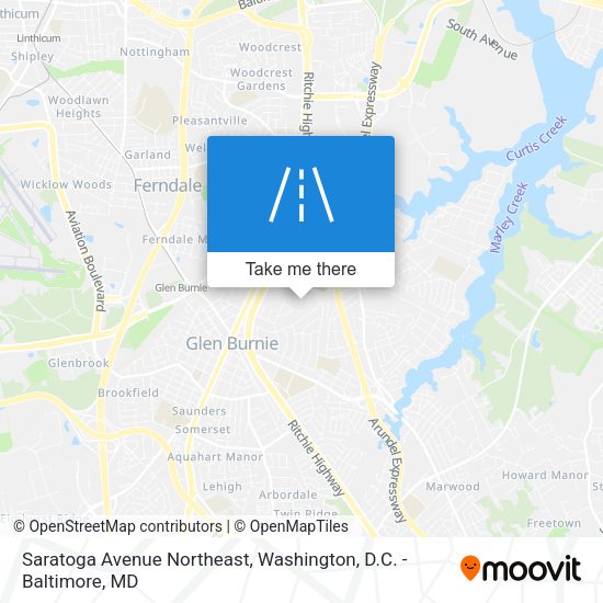 Saratoga Avenue Northeast map