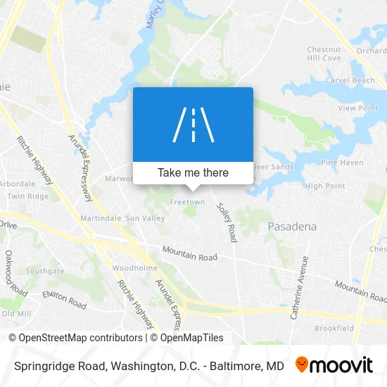Springridge Road map