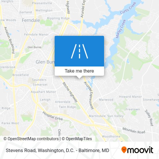 Stevens Road map
