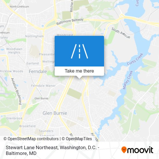 Stewart Lane Northeast map