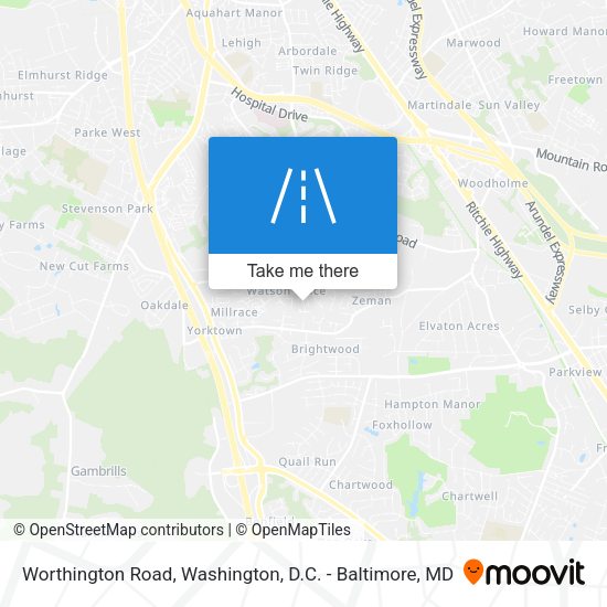 Worthington Road map