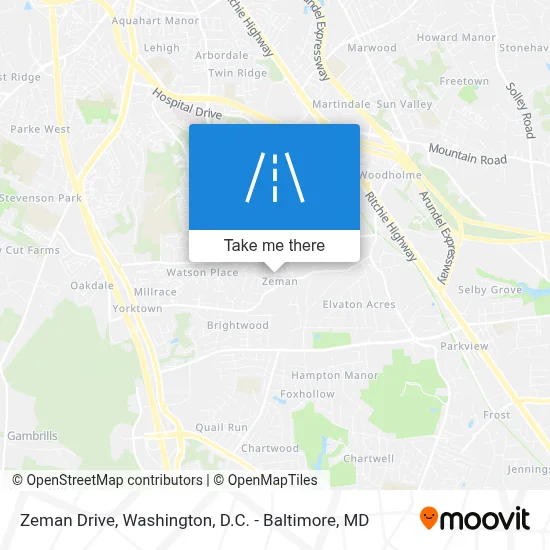 Zeman Drive map