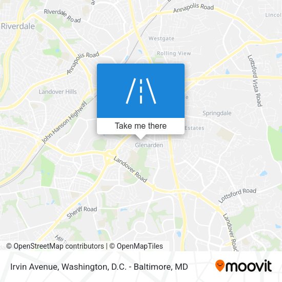 Irvin Avenue map