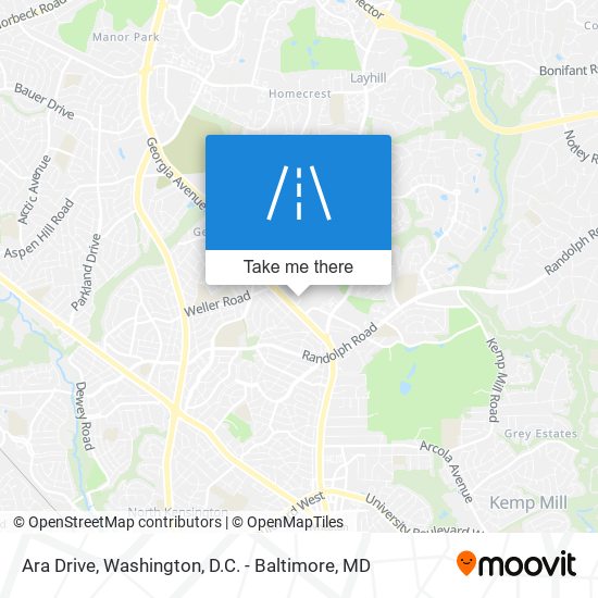 Mapa de Ara Drive