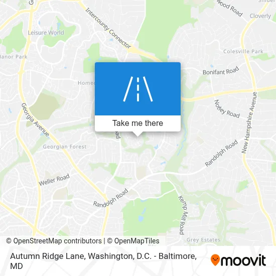 Autumn Ridge Lane map