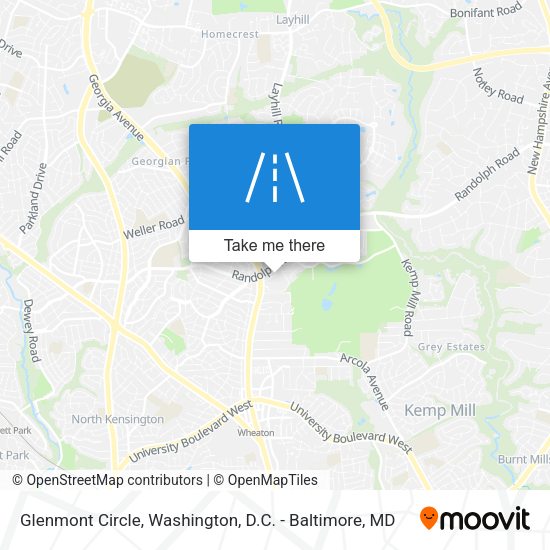 Glenmont Circle map