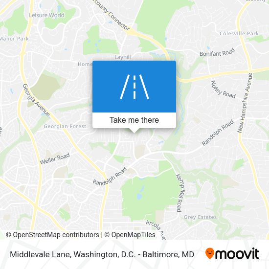 Middlevale Lane map