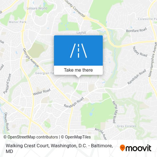 Mapa de Walking Crest Court
