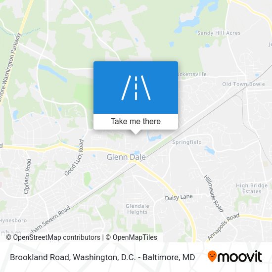 Brookland Road map