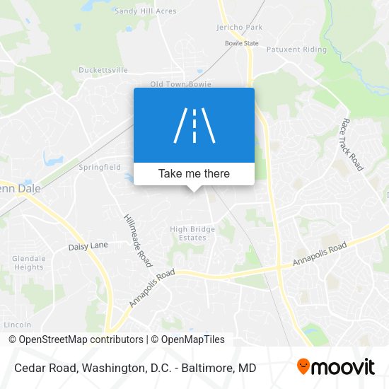 Cedar Road map