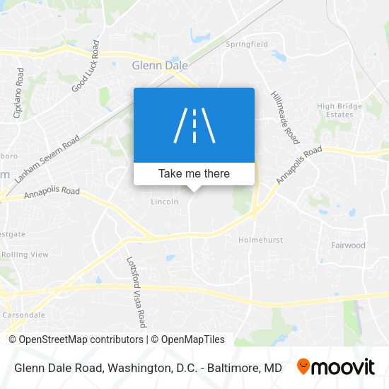 Glenn Dale Road map