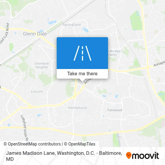 James Madison Lane map