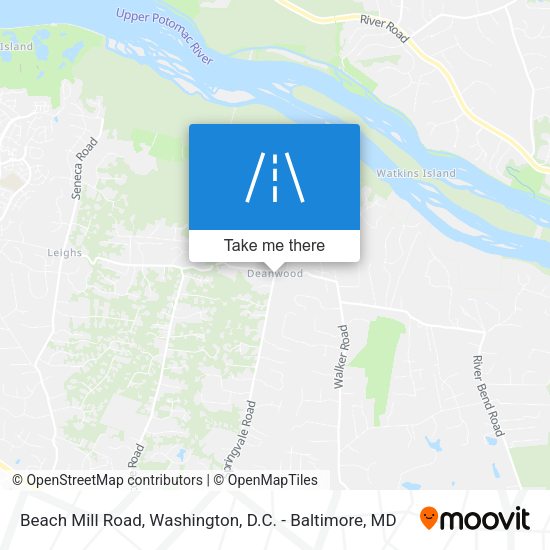 Beach Mill Road map