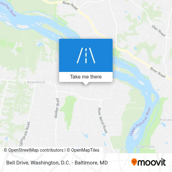 Bell Drive map