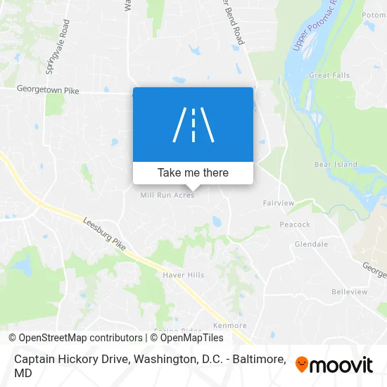 Captain Hickory Drive map