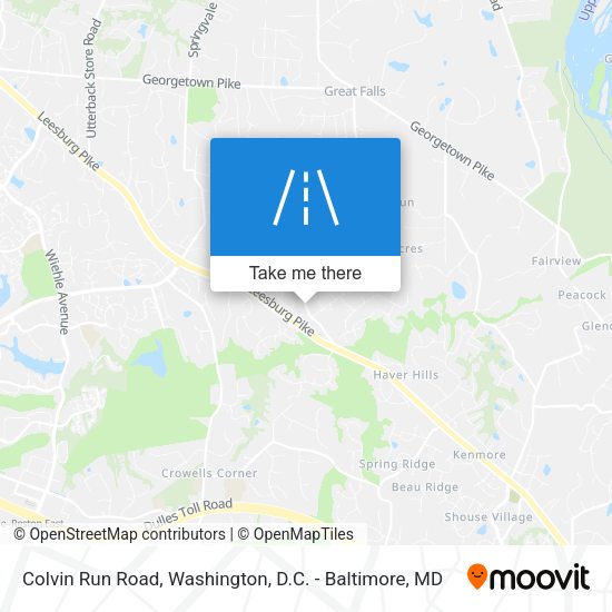 Colvin Run Road map