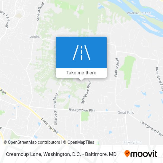 Creamcup Lane map
