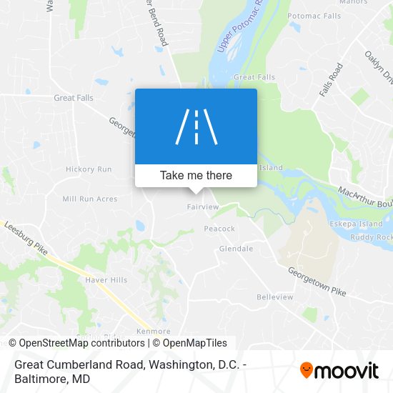 Mapa de Great Cumberland Road