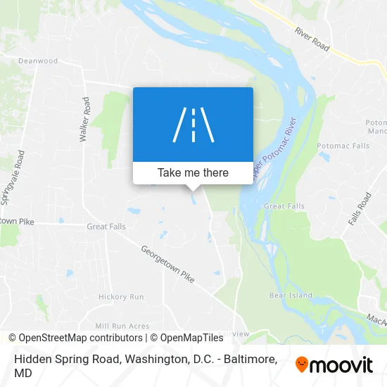 Hidden Spring Road map