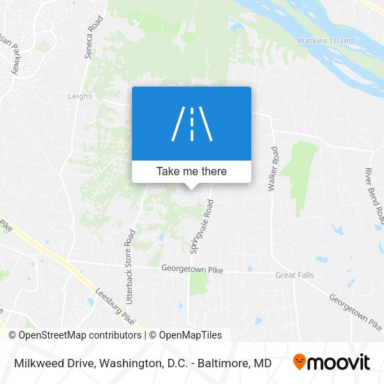 Milkweed Drive map