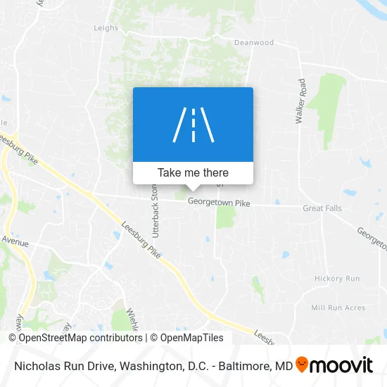 Nicholas Run Drive map