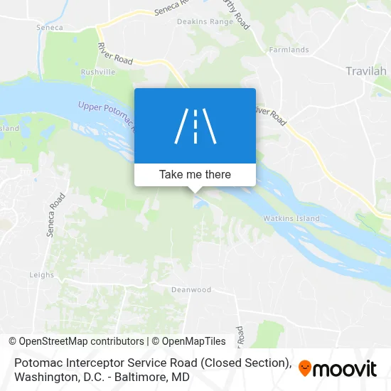 Potomac Interceptor Service Road (Closed Section) map