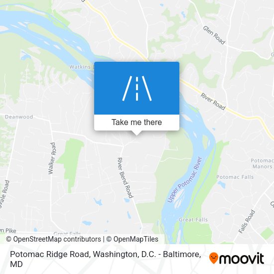 Potomac Ridge Road map