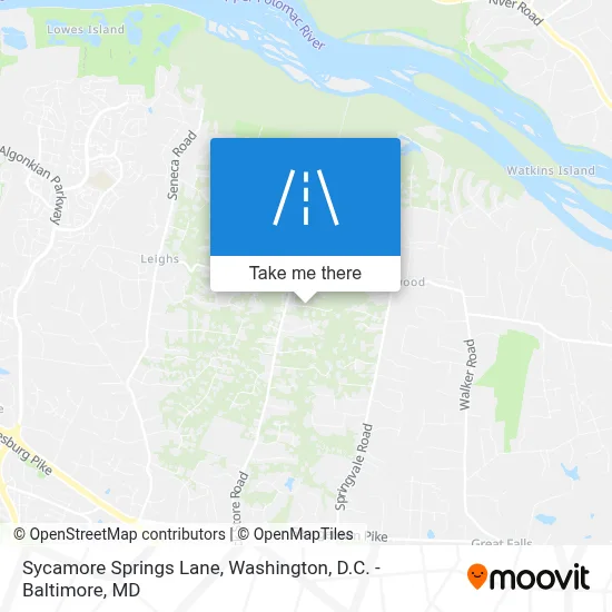 Sycamore Springs Lane map
